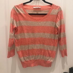 Loft top. Orange and tan, worn once!